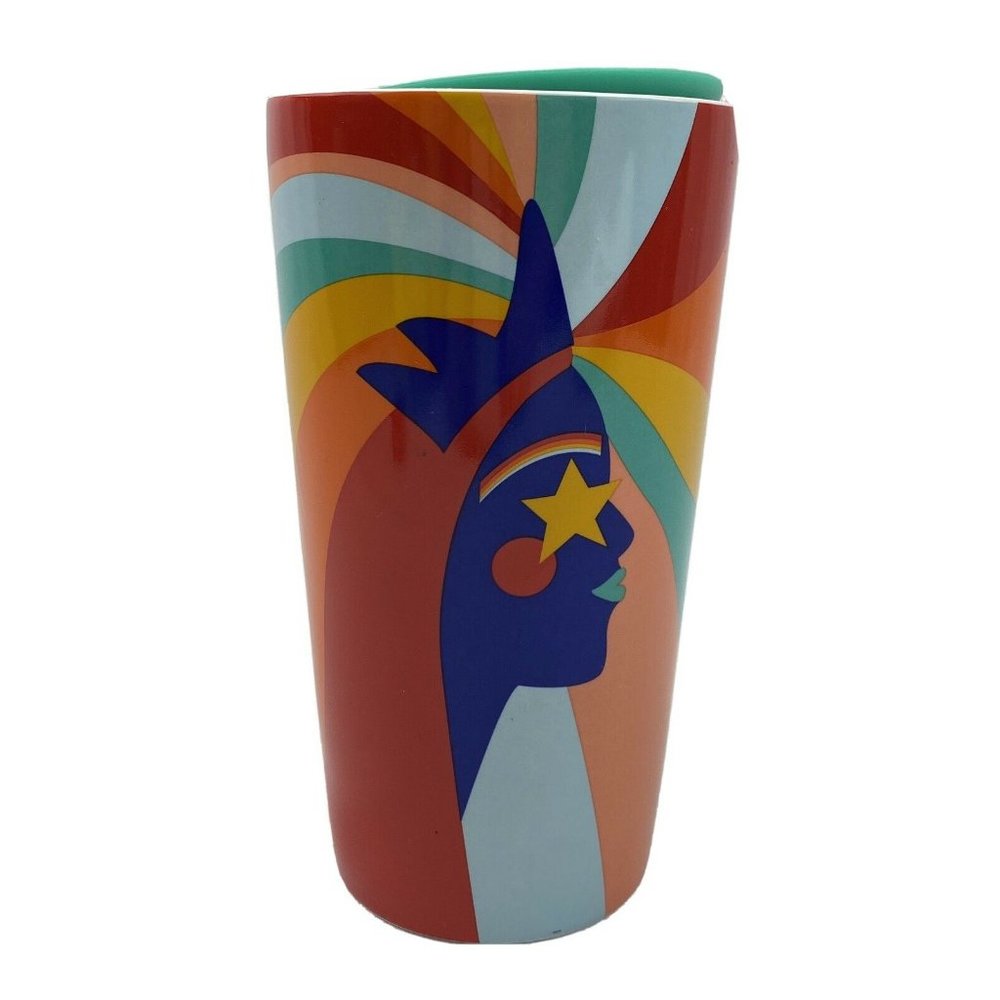 Starbucks Pride Rainbow Multi-Color Ceramic 12 Oz Travel Tumbler